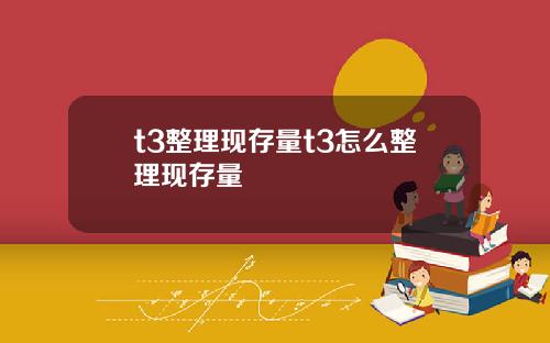 t3整理现存量t3怎么整理现存量