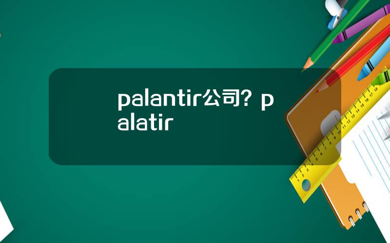palantir公司？palatir