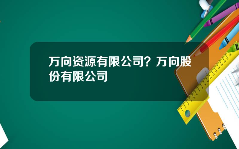 万向资源有限公司？万向股份有限公司