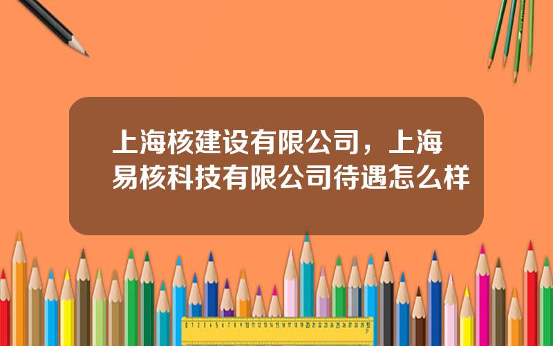 上海核建设有限公司，上海易核科技有限公司待遇怎么样