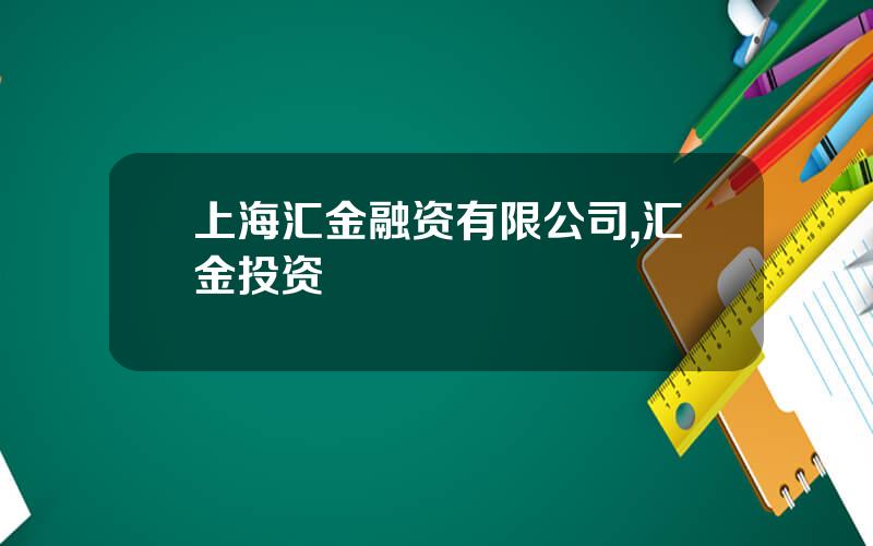 上海汇金融资有限公司,汇金投资