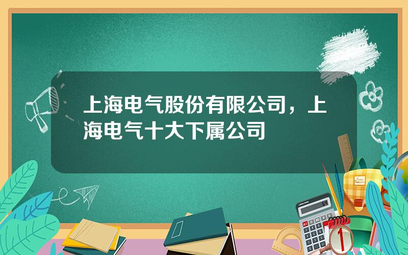 上海电气股份有限公司，上海电气十大下属公司