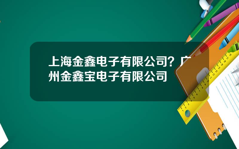 上海金鑫电子有限公司？广州金鑫宝电子有限公司