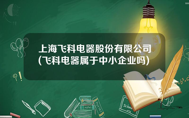 上海飞科电器股份有限公司(飞科电器属于中小企业吗)