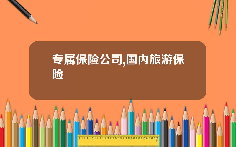 专属保险公司,国内旅游保险