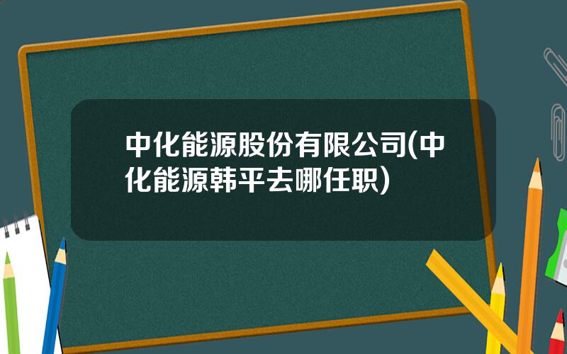 中化能源股份有限公司(中化能源韩平去哪任职)