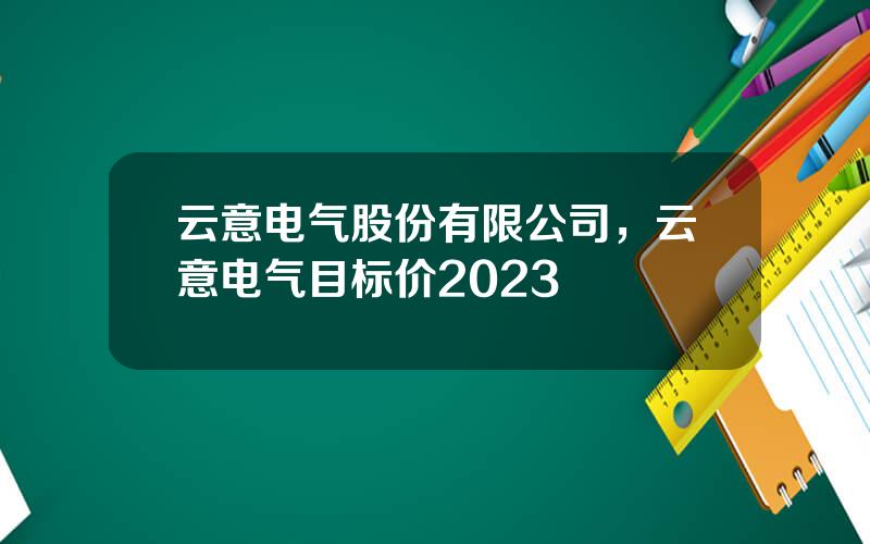 云意电气股份有限公司，云意电气目标价2023