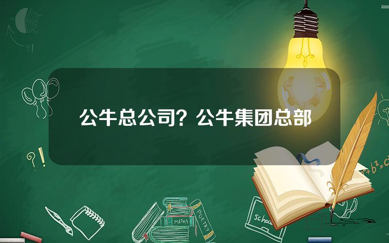 公牛总公司？公牛集团总部