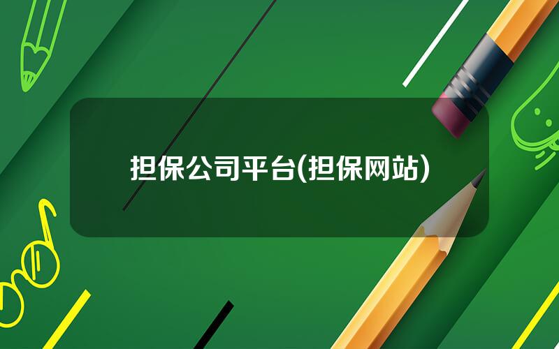 担保公司平台(担保网站)