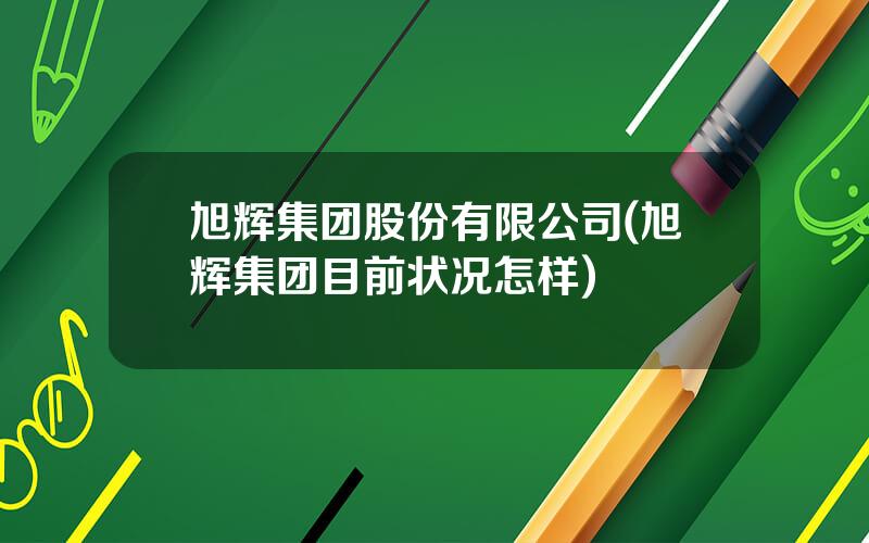 旭辉集团股份有限公司(旭辉集团目前状况怎样)