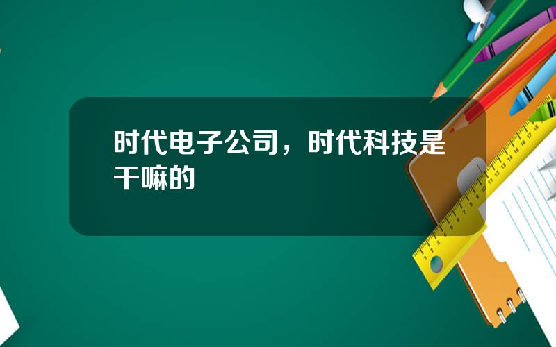 时代电子公司，时代科技是干嘛的