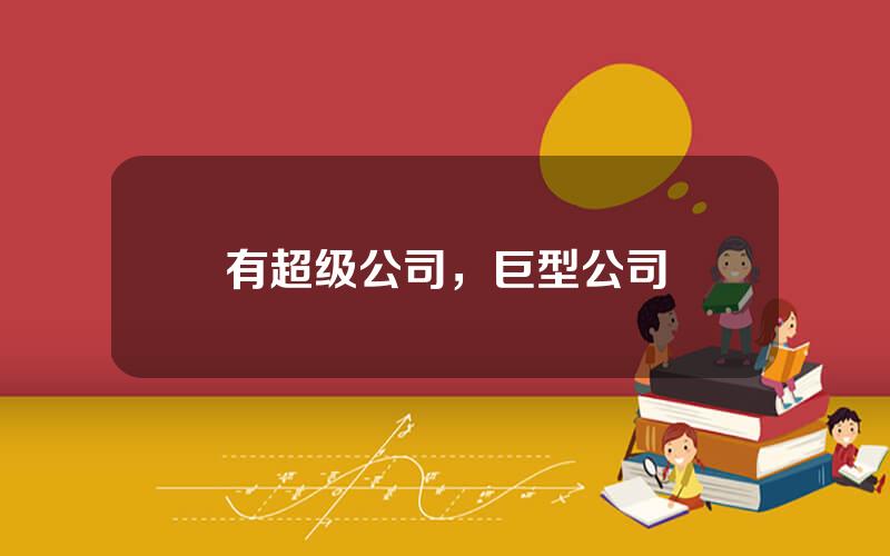 有超级公司，巨型公司